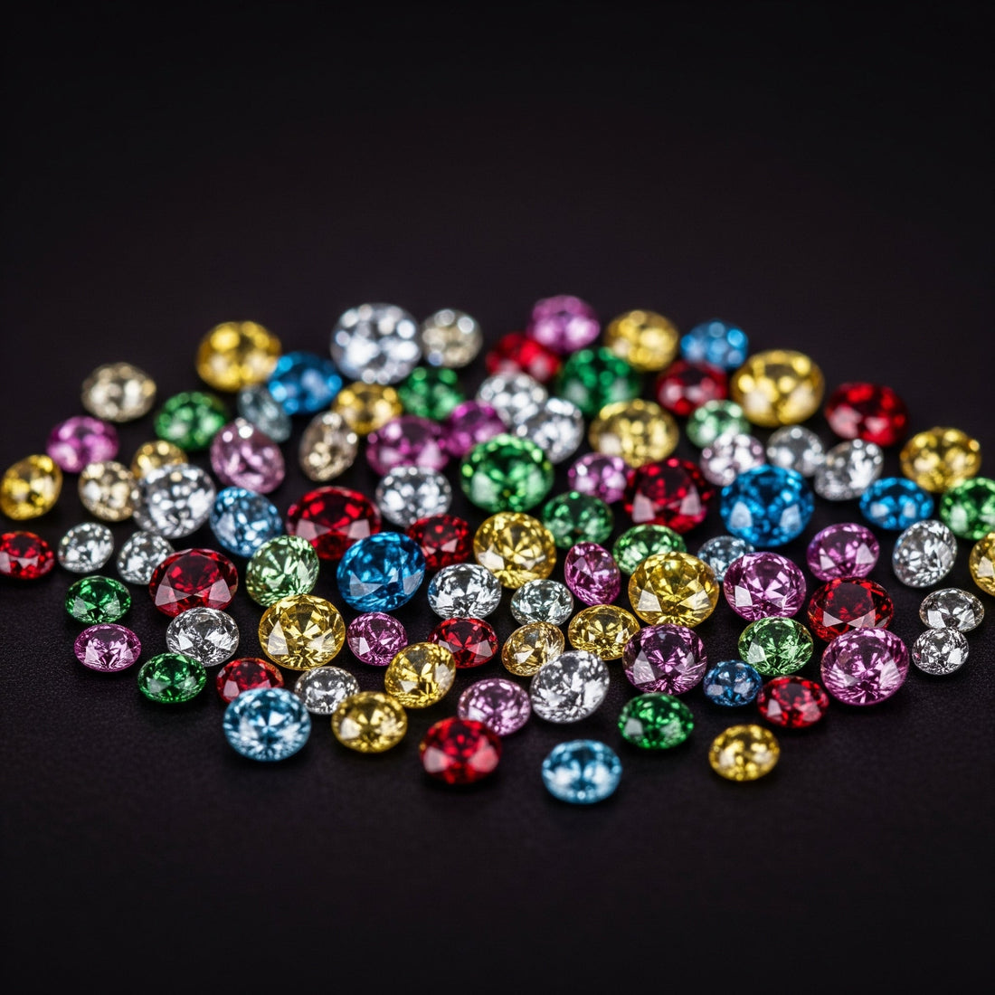 Collezione di diamanti Fancy Color (rossi, blu, rosa, gialli) di Atelier Diamanti a Roma.