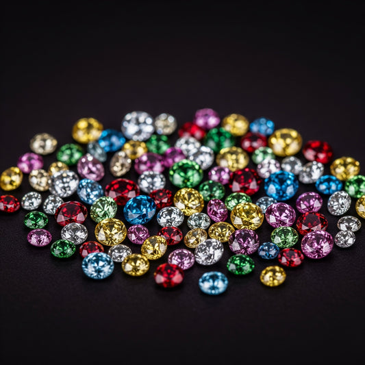 Collezione di diamanti Fancy Color (rossi, blu, rosa, gialli) di Atelier Diamanti a Roma.