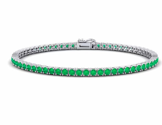 Bracciale Tennis Smeraldi- "Luce eterea"