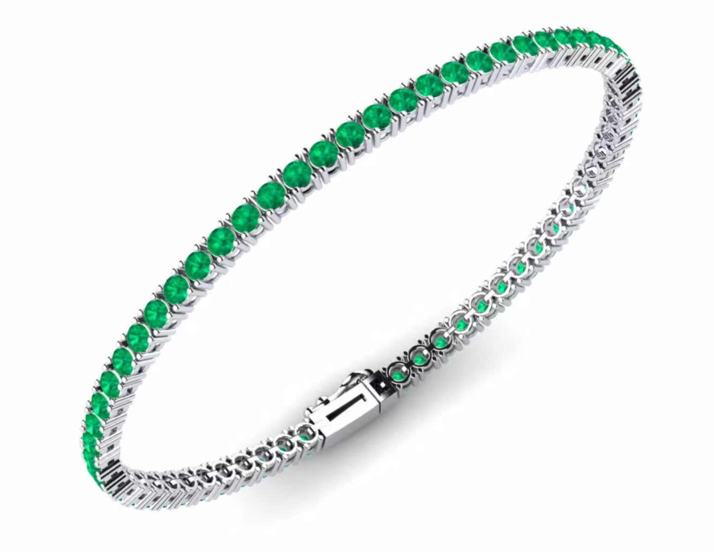 Bracciale Tennis Smeraldi- "Luce eterea"