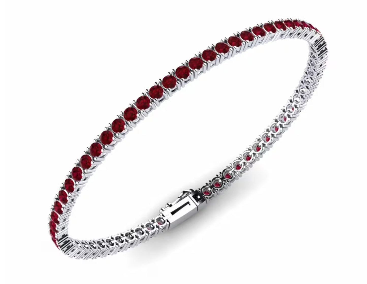 Bracciale Tennis Rubini- "Sentiero Luminoso"