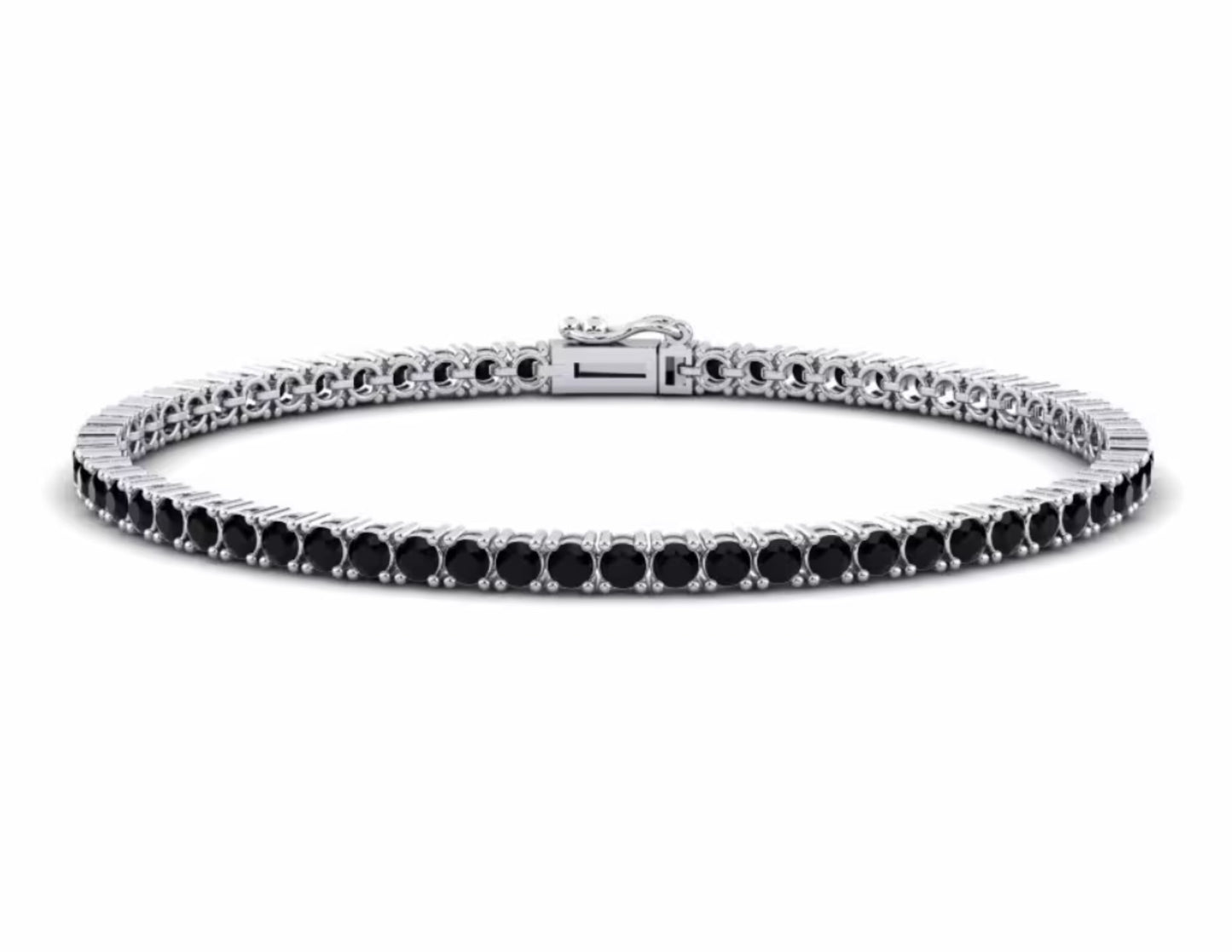 Bracciale Tennis Diamanti Neri- "Spirito Infinito"