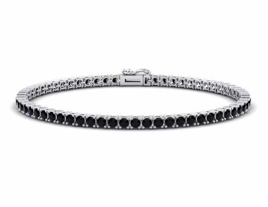 Bracciale Tennis Diamanti Neri- "Spirito Infinito"